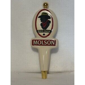 Molson Red Jack Beer Tap Handle 10.5 Inch Keg Tap Tapper Knob Man Cave